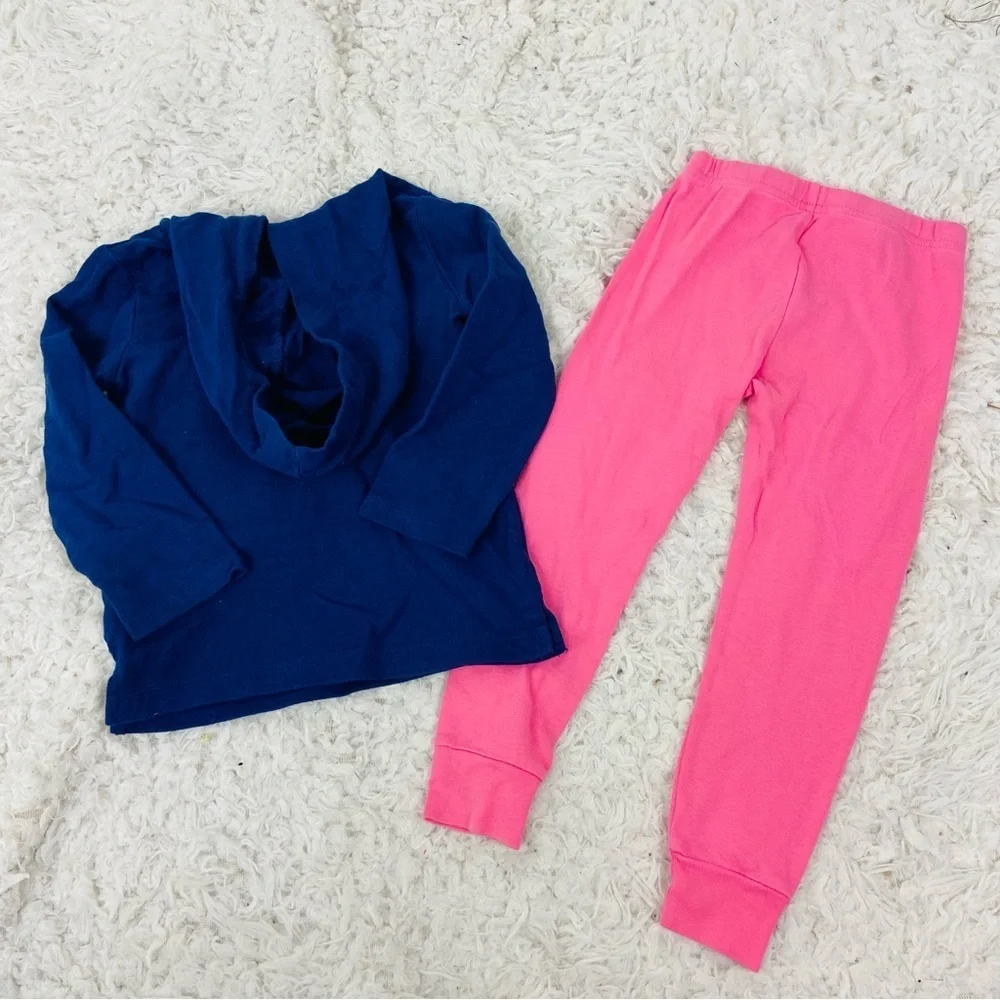 Carter's navy Blue Unicorn lightweight Hoodie with pink leggings size 3T - Picture 12 of 14